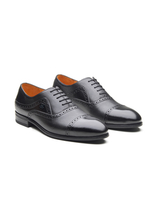 Chaussures habillées classiques pour hommes en cuir véritable à lacets, chaussures Oxford de bureau, confortables, pour mariage, chaussures de luxe OEM - Product Image 5