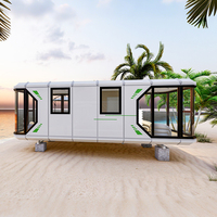 Maison préfabriquée modulaire miniature en acier de luxe moderne, étanche, à construction rapide, écologique et durable