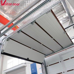 Pintu Garasi Otomatis Terangkat Bersegmen dari Aluminium Baja Kaca Tahan Air Voltor Wholesale 16x8 8x7 untuk Hunian - Product Image 4