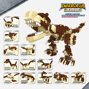 Jiestar Đồ chơi bán buôn 2023 New Big Set nhựa 12 trong 1 478 cái Khủng Long Thế Giới T-REX khủng long mô hình tự làm giáo dục Khối xây dựng bộ - Product Image 3