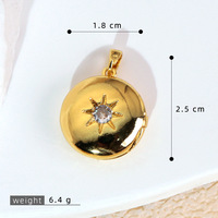 Collier pendentif cadre photo créatif, alliage de cuivre plaqué or 18 carats avec zircon, idéal pour les couples comme cadeau