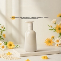 Bouteille pompe PET 500 ml pour shampoing, gel douche, sérum de soin, crème visage – Personnalisable, rechargeable, écologique, anti-fuite, incassable, pour lotion