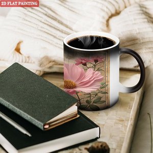 Tasse Magique 11oz en Céramique Noire Givrée à Changement de Couleur Thermique, Tasse Vierge - Product Image 3