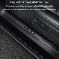 8 protections de seuil de porte avant et arrière pour Tesla Model Y Juniper 2025, bande de seuil en ABS, protection anti-coup de pied, coussin imperméable