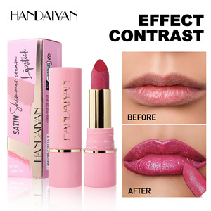 ลิปสติกเนื้อครีมสีชมพูนู้ดแบบ Private Label 8 สี กันน้ำ ติดทนนาน ชุ่มชื้น ประกายกลิตเตอร์ ลิปบาล์มแบบนูนลายกลิตเตอร์ - Product Image 4