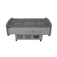 Réfrigérateur à verre incurvé, comptoir réfrigéré pour salades, vitrine commerciale pour salades, armoire à salades pour restaurant, 1,6 m