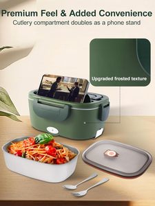 Paquets personnalisés/prise/logo 2 en 1 réchauffeur d'aliments portable boîte à lunch électrique pour voiture camion bureau à domicile - Product Image 4