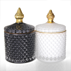 Moda Barattolo Di Caramelle di <span class=keywords><strong>Vetro</strong></span> con Coperchio <span class=keywords><strong>In</strong></span> <span class=keywords><strong>Vetro</strong></span> A Spruzzo di <span class=keywords><strong>Vetro</strong></span> Colorato Supporto di Candela - Product Image 6