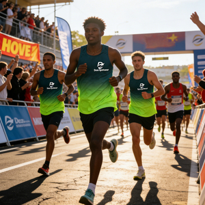 <span class=keywords><strong>Camiseta</strong></span> Deportiva <span class=keywords><strong>sin</strong></span> Costuras Unisex de Poliéster Transpirable de Secado Rápido con Diseño Degradado para Carreras de Montaña y Maratones, Venta al Por Mayor OEM - Product Image 5