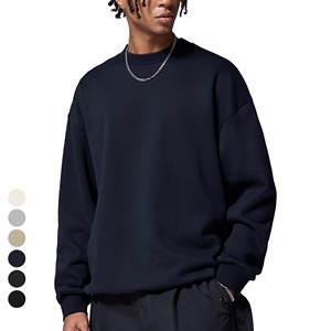 Heavyweight 325G Terry Sudaderas Plain Crewneck Pullover Sudaderas en blanco Logotipo personalizado - Product Image 4