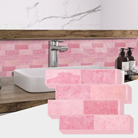 Autocollant mural 3D en PET+PU, effet dôme, à peler et coller, étanche, pour crédence de cuisine et salle de bain, usage domestique, vente en gros