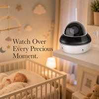 Caméra de sécurité dôme PTZ sans fil WiFi avec projecteur infrarouge, vision nocturne, détection de mouvement et Ethernet pour la maison et le bureau