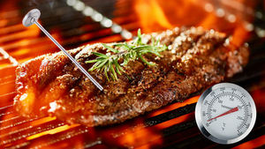 SW Deep Fry Food Dial Thermomètre avec Clip En Acier Inoxydable 130mm Longue Tige <span class=keywords><strong>Cuisson</strong></span> Thermomètre À Viande pour Dinde <span class=keywords><strong>Poulet</strong></span> Boeuf BBQ - Product Image 5