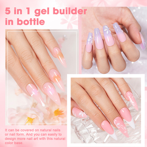 Bozlin Hema Miễn phí 48 màu sắc thuần chay Nail Extension Gel nhà máy bán buôn chất lỏng Gel Builder trong một chai nhãn hiệu riêng Gel Builder - Product Image 5