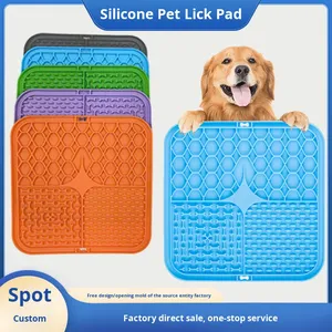 أوعية كلب سيليكون صديقة للبيئة ضد الاختناق حصيرة لعق الحيوانات الأليفة كوب شفط تصميم شائع عبر الحدود للأكل البطئ - Product Image 5