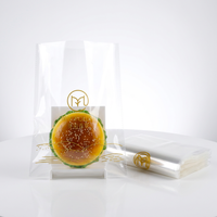 Sac en cellophane transparent avec logo personnalisé imprimé auto-obturant adhésif transparent doux pour biscuits BOPP OPP pour l'emballage de gâteau
