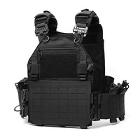 Gilet tactique d'extérieur multifonctionnel à dégagement rapide, imperméable, résistant à l'usure, en polyester 1000D, avec poches