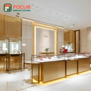 Custom Jewelry Store Interior Display Wood <b>Frame</b> Boutique Space Display Cabinet - Product Image 3