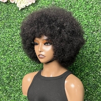 Perruques Frontales sans Dentelle Cheveux Humains Blonds Courts Bob Jerry Curl Vente en Gros Perruques Crépues Afro de Haute Qualité Long Brésiliens