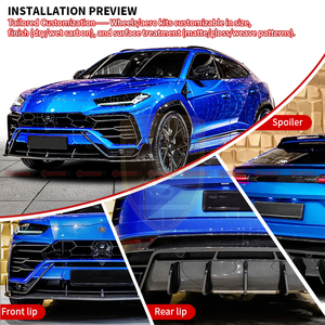 ชุดแต่ง Lamborghini URUS สไตล์ MSY คาร์บอนไฟเบอร์แห้ง ประกอบด้วยลิ้นกันชนหน้า สเกิร์ตข้าง ครอบล้อ ครอบกระจกมองข้าง สปอยเลอร์หลังคา - Product Image 4