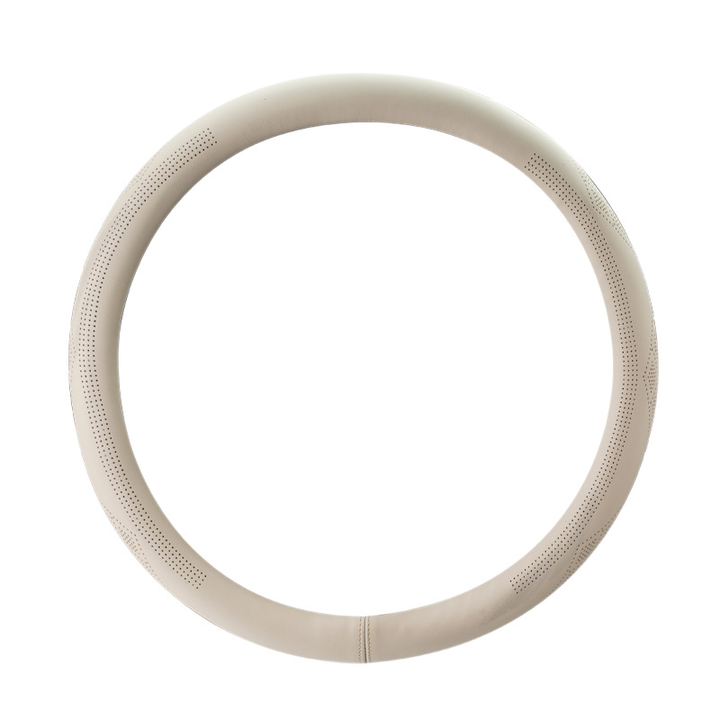 Лидер продаж, новинка, чехол на руль из воловьей кожи, летняя воздухопроницаемая и Удобная автомобильная Оплетка на руль