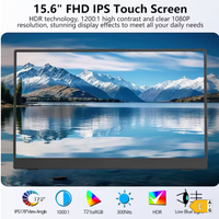 Écran tactile portable OEM personnalisé de 15,6 pouces, écran USB IPS pour PC portable, HDR, haut-parleur intégré pour ordinateur de bureau