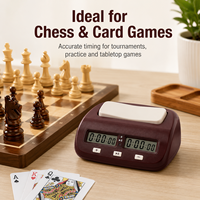 Horloge d'échecs numérique Tianfu PQ9907, minuteur de jeu électronique, grand écran pour échecs et jeux de cartes