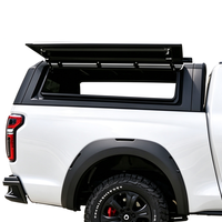 Auvent de camion en alliage d'aluminium avec fenêtres à ailes de mouette verrouillables sans perçage universel pour camionnettes de taille moyenne et grande 4x4