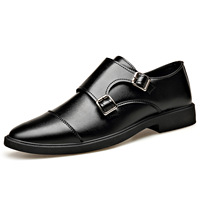Nouvelles Chaussures Mocassins Homme Automne 2026 à Bandes Élastiques en PU Artificiel, Fermeture à Boucle et Lacets Frontaux, Style Business Polyvalent, Vente Transfrontalière