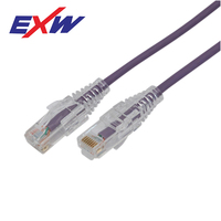Cable de conexión Cat6 UTP con conector RJ45 plano y delgado de fábrica, ensamblado con cabezal de cristal.