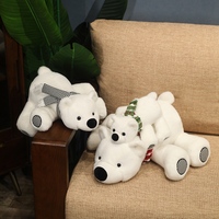 Boneka Beruang Kutub Raksasa Lembut Lucu dengan Syal, Grosir Pabrik, untuk Hadiah Natal, Ulang Tahun Anak, Dekorasi Rumah, Festival