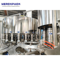 Ligne de production automatique d'eau minérale et de boissons 12000 BPH, machine de soufflage, remplissage, bouchage, étiquetage et emballage PET 3 en 1 haute précision