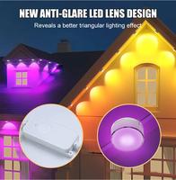 Luz de Punto LED RGBIC para Exteriores Impermeable IP65 de PVC con Ritmo Musical para Nochebuena e Iluminación de Paisajes, Luces de Navidad RGB Permanentes