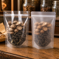 Sachet Doypack Personnalisé Transparent Dépoli avec Fermeture Zip Refermable Qualité Alimentaire avec Encoche de Déchirement pour Produits Secs en Vrac