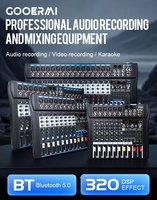 PB6 Mixage DJ Contrôleur 6 Canaux Audio Console Mixeur Son Haut-Parleur Mixeur Professionnel Console Audio Mixeur Son