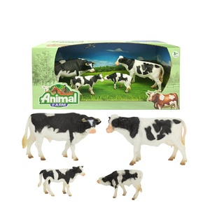 Ensemble de figurines d'animaux de ferme en plastique de 3 à 5 pouces, jouet vache - Product Image 1