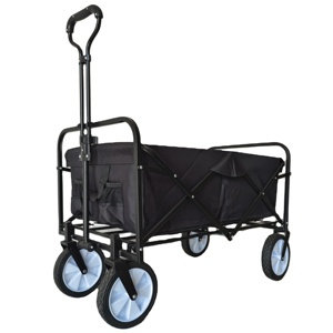 Carrito de Jardín Plegable, Portátil, Resistente, de Acero y Aluminio, con Cuatro Ruedas Bloqueables y Apilable, Ideal para Compras y Herramientas - Product Image 1