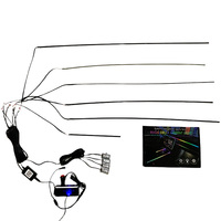 Bande LED RGB Symphony à ligne droite pour éclairage d'ambiance de voiture, USB Plug and Play, contrôle par application, 6-en-1, 10-en-1, éclairage intérieur universel pour voiture