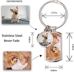 Multi Function Photo Frame Name Appreciation 2d Holographic Saudi Arabia Souvenir Keychain Rings Wedding Favor