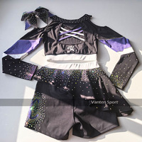 Costumes de Noël OEM/ODM, uniformes de cheerleading pour la scène, justaucorps de gymnastique en polyester et élasthanne légers, personnalisables