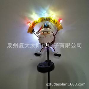 Luces Solares de Metal para Jardín de Navidad, Decoración de Patio con Santa Claus y Muñeco de Nieve, Decoración Navideña para Exteriores - Product Image 4