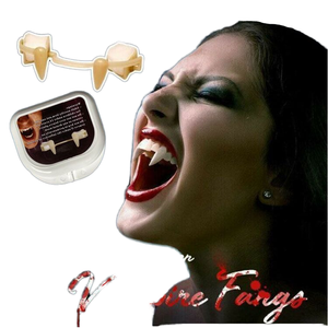 Horror Adulto Falsos Dientes Reutilizable Disfraz de Halloween Scary Cosplay Party Accesorio Tamaño <span class=keywords><strong>pequeño</strong></span> Dentaduras Retráctiles Colmillos de <span class=keywords><strong>vampiro</strong></span> - Product Image 1