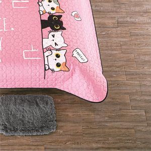 Cubrecamas Matrimoniales Modernas Concord con Diseño de Gatos Rosados Estampados, 2.14x2.33 m - Product Image 4