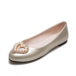 Xuanhui, Nuevos Estilos, Bailarinas Rojas Brillantes de Microfibra con Perlas y Pedrería, Punta Redonda, para Mujer - Product Image 5