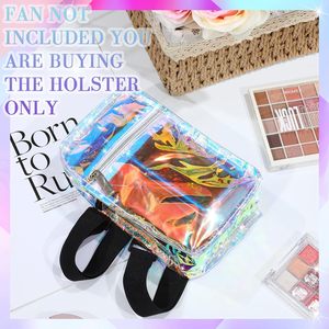 여성용 조절 가능한 스트랩 다리 하네스가있는 도매 카니발 다리 가방 홀로그램 허벅지 가방 무지개 빛깔의 하이킹 여행 다리 팩 - Product Image 5