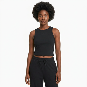 Nuevo Chaleco Deportivo Corto y Transpirable para Mujer, Ajustado, Estilo Racer, Casual, Básico, con Cuello Redondo - Product Image 2
