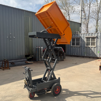 Chariot électrique en acier fermé portable de 400kg avec ciseaux à chargement/déchargement automatique soulevant le chariot élévateur hydraulique OEM