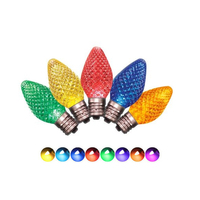 Ampoule led e14 multicolore fraise, pièces de rechange, filament led E12 C7 0.6W pour décoration de noël