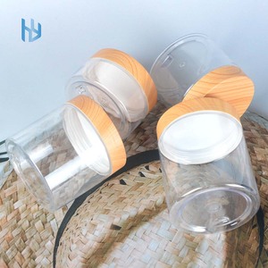 En Stock 30ml 50ml 80ml 100mL 120ml 200ml 250ml PET plástico bambú tapa cara Cuerpo crema tarros loción transparente tarros contenedor - Product Image 1