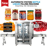 Machine de remplissage automatique de purée de marmelade, de nectar, de pulpe de fruits (fraise, abricot), de confiture de citrouille et de papaye pour bocaux
